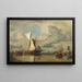 Calma sul Zuiderzee, un porto di pesca del Zuiderzee - Edward William Cooke — quadro incorniciato alla parete