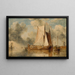 Vele olandesi sul Zuiderzee con un mulino a vento in lontananza - Edward William Cooke — quadro incorniciato alla parete