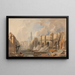 Vecchio e nuovo ponte di Londra - Edward William Cooke — quadro incorniciato alla parete