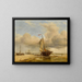 sulla spiaggia a Scheveningue, Paesi Bassi - Edward William Cooke — quadro incorniciato alla parete