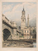 Una parte del vecchio ponte di Londra St Magnus e il Monumento - Edward William Cooke — vista dell’opera