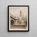 Una parte del vecchio ponte di Londra St Magnus e il Monumento - Edward William Cooke — quadro incorniciato alla parete