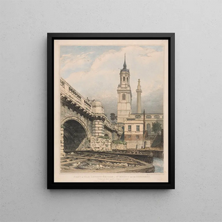 Edward William Cooke - Part of Old London Bridge St Magnus and the Monument.webp