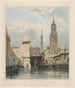 Marches del New London Bridge, St Magnus the Monument e una parte del Old Bridge - Edward William Cooke — vista dell’opera