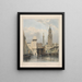Marches del New London Bridge, St Magnus the Monument e una parte del Old Bridge - Edward William Cooke — quadro incorniciato alla parete
