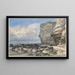 La spiaggia rocciosa e le scogliere a Fécamp - Edward William Cooke — quadro incorniciato alla parete