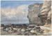 La spiaggia rocciosa e le scogliere a Fécamp - Edward William Cooke — vista dell’opera