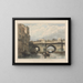L'estremità sud del vecchio ponte di Londra - Edward William Cooke — quadro incorniciato alla parete