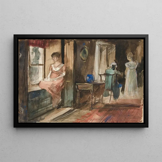 Edwin Austin Abbey - Sketch of figures in an interior.webp