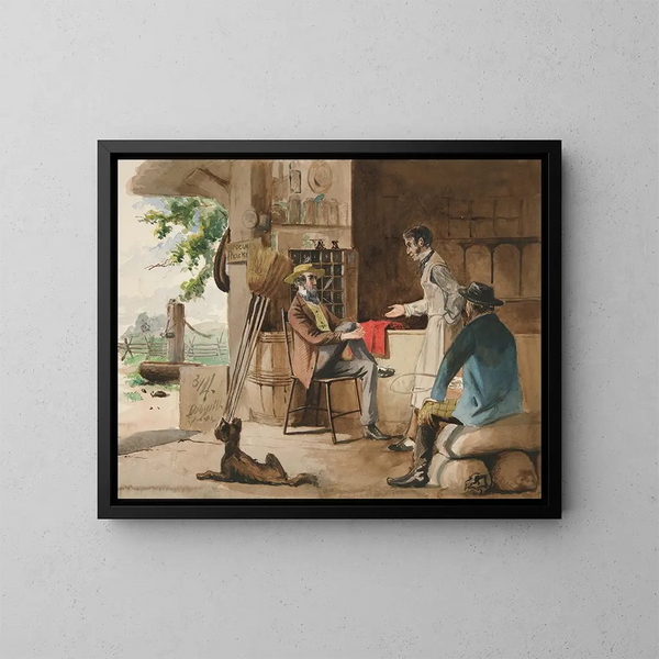 Edwin Austin Abbey - Three men in a drygoods store  country store Dolbyville.webp