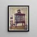 Set in porcellana scolpita in stile cinese Chippendales - Edwin Foley — quadro incorniciato alla parete