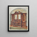 Biblioteca chiusa in mogano scolpito in stile Chippendale - Edwin Foley — quadro incorniciato alla parete