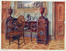 buffet in mogano scolpito e sedia con schienale ovale - Edwin Foley — vista dell’opera