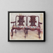 Sofa darby e Joan in noce scolpito - Edwin Foley — quadro incorniciato alla parete