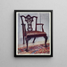 poltrona in mogano stile Chippendale - Edwin Foley — quadro incorniciato alla parete