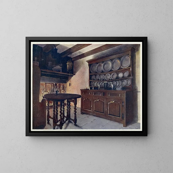 Buffet in rovere gallese - Edwin Foley — quadro incorniciato alla parete