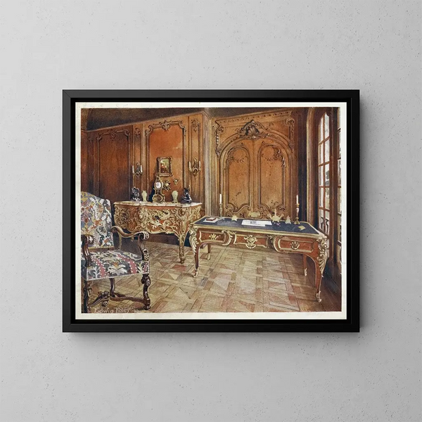 Sala a pannelli in stile francese del Régence - Edwin Foley — quadro incorniciato alla parete