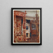 Lit Queen Anne Commode sur pied Chandelier en bois - Edwin Foley — quadro incorniciato alla parete