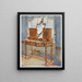 Coiffeuse in legno di raso con medaglioni - Edwin Foley — quadro incorniciato alla parete