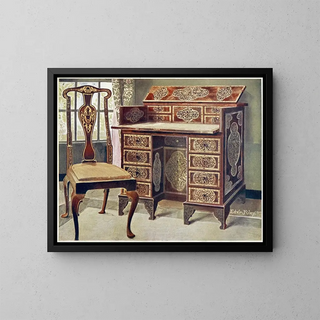 Edwin Foley - Walnut inlaid writingtable.webp