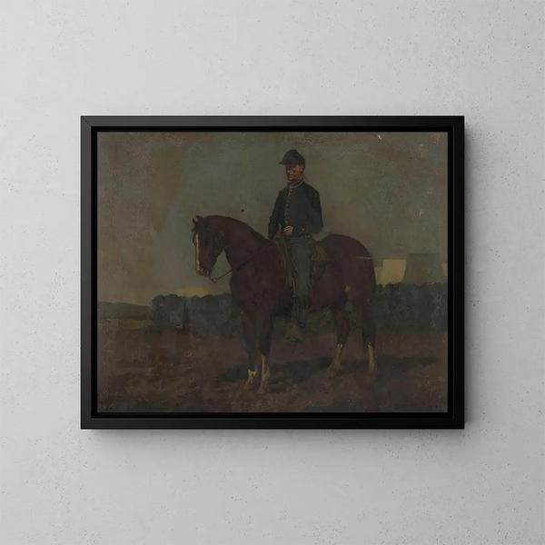 Ordonnance di cavalleria a Rappahannock Station, Virginia - Edwin Forbes — quadro incorniciato alla parete