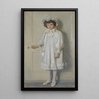 Edwin Harris - The Girl In White Portrait Of Beatrice Harrison Aged Twelve.webp