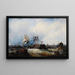 Una nave a vapore a pale che lascia il suo ormeggio sul Tamigi - Edwin Hayes — quadro incorniciato alla parete