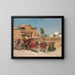 Una processione nuziale davanti a un palazzo in Rajasthan - Edwin Lord Weeks — quadro incorniciato alla parete