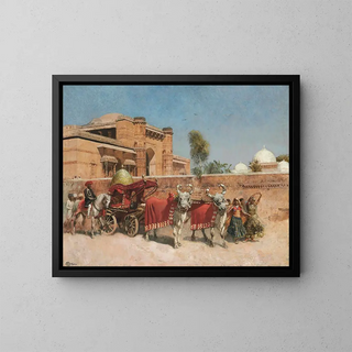Edwin Lord Weeks - A Wedding Procession before a Palace in Rajasthan.webp