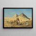 Carovana di cammelli tra le piramidi d'Egitto - Edwin Lord Weeks — quadro incorniciato alla parete