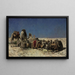 Dromedari vicino a una cisterna - Edwin Lord Weeks — quadro incorniciato alla parete