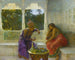 Figures in un interno con giardino di palme oltre - Edwin Lord Weeks — vista dell’opera