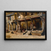 Marchands lungo una strada a Bombay - Edwin Lord Weeks — quadro incorniciato alla parete