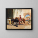 Venditore di cavalli persiani a Bombay - Edwin Lord Weeks — quadro incorniciato alla parete