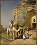 La vecchia moschea con piastrelle blu all'esterno di Delhi, in India - Edwin Lord Weeks — vista dell’opera