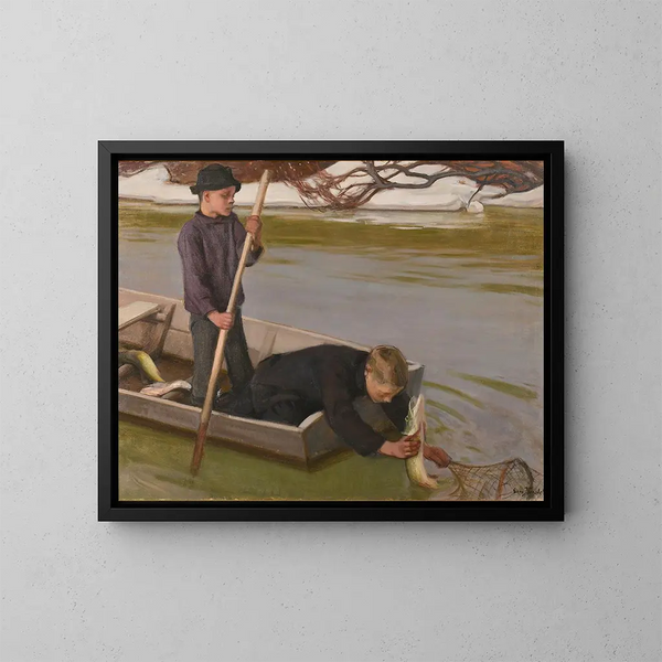 Garçons pêchant - Eero Järnefelt — quadro incorniciato alla parete