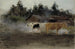 Vache dans la fumée de tourbe étude - Eero Järnefelt — vista dell’opera