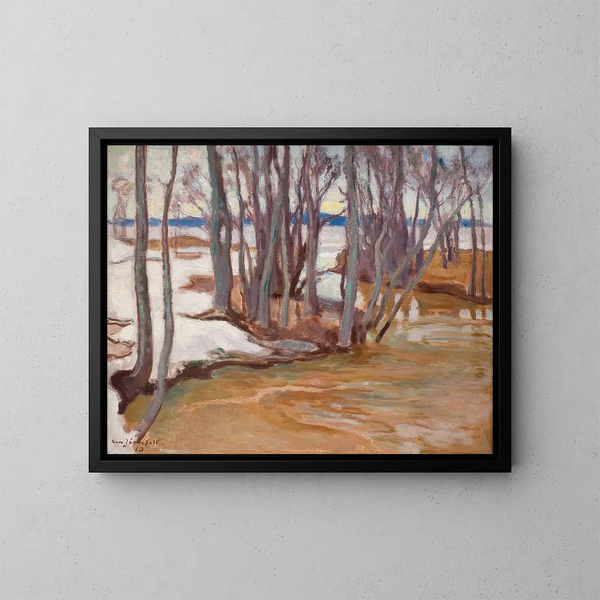 Inondazione primaverile a Tuusulanjärvi - Eero Järnefelt — quadro incorniciato alla parete