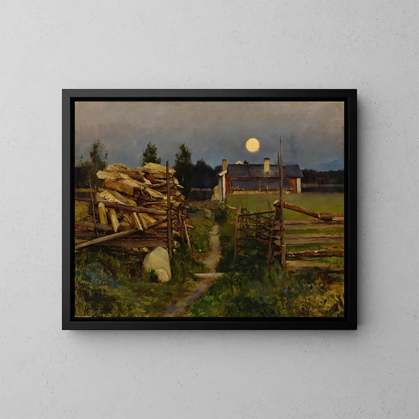 Notte d'estate con luna - Eero Järnefelt — quadro incorniciato alla parete