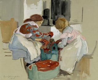 Eero Jrnefelt - Two Girls Dyeing Fabric.webp