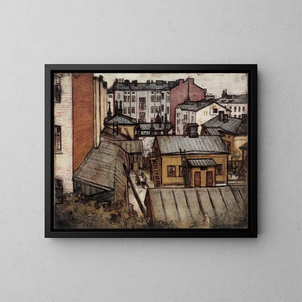 Vista dalla casa degli artisti Bernhardinkatu - Eero Järnefelt — quadro incorniciato alla parete