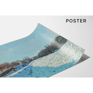 Effet de Neige à Louveciennes - Alfred Sisley | Reproduction Tableau Décoration murale affiche copie