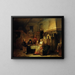 Una famiglia che prega durante il pranzo - Egbert van Heemskerck — quadro incorniciato alla parete