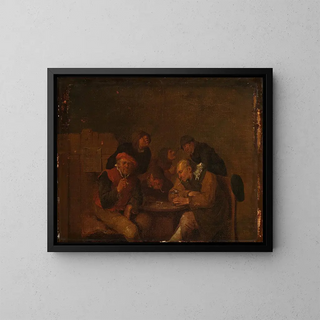 Egbert Van Heemskerck - Six men drinking and smoking in a parlor.webp