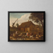 In un cortile di fattoria - Egbert van der Poel — quadro incorniciato alla parete