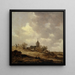 Chiesa del villaggio vista dalle dune - Jan van Goyen — quadro incorniciato alla parete
