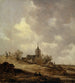 Chiesa del villaggio vista dalle dune - Jan van Goyen — vista dell’opera