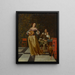 Una donna che suona il liuto e un uomo che ascolta - Eglon van der Neer — quadro incorniciato alla parete