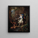 Circé punisce Glaucus trasformando Scilla in mostro - Eglon van der Neer — quadro incorniciato alla parete