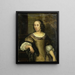 Ritratto di una giovane donna - Eglon van der Neer — quadro incorniciato alla parete